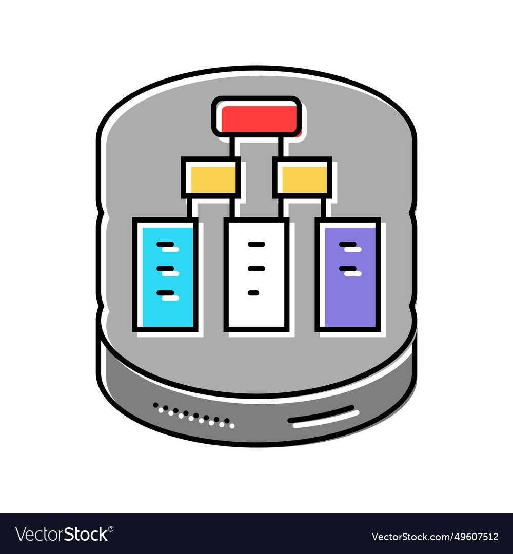 Database design color icon Vector Image Database design color icon