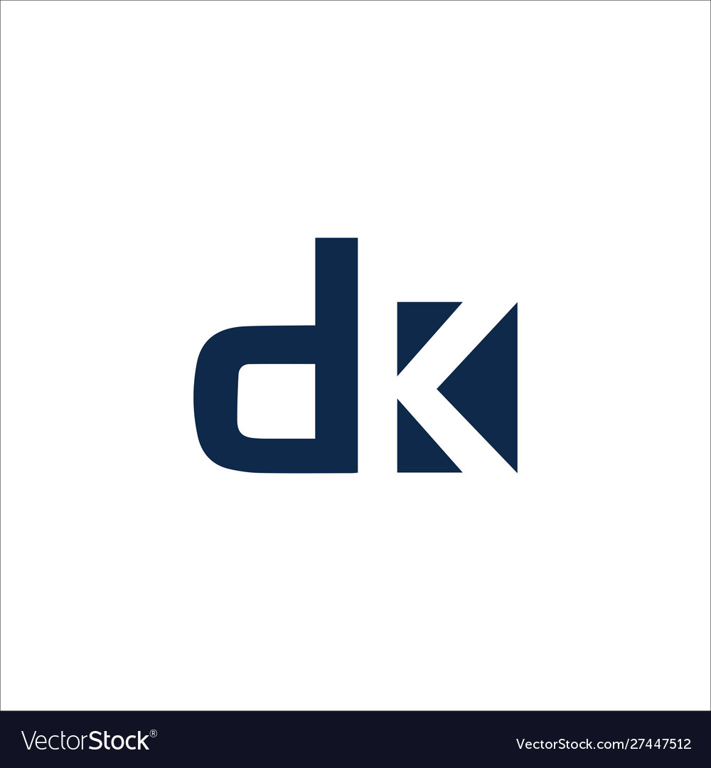 Dk abstrakter Buchstabe Logo