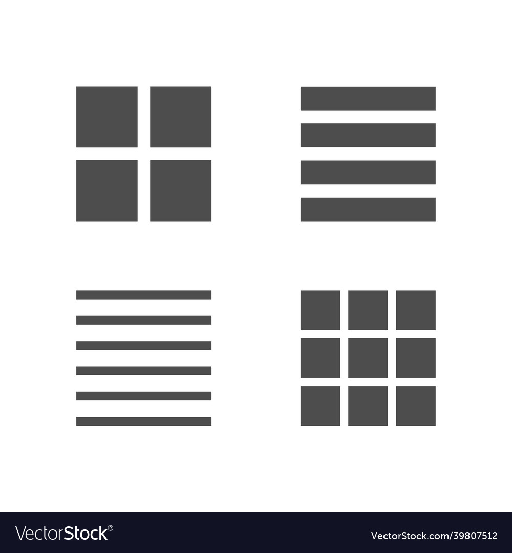 Flat menu icon for web site design ui vector image Flat menu icon for web site design ui