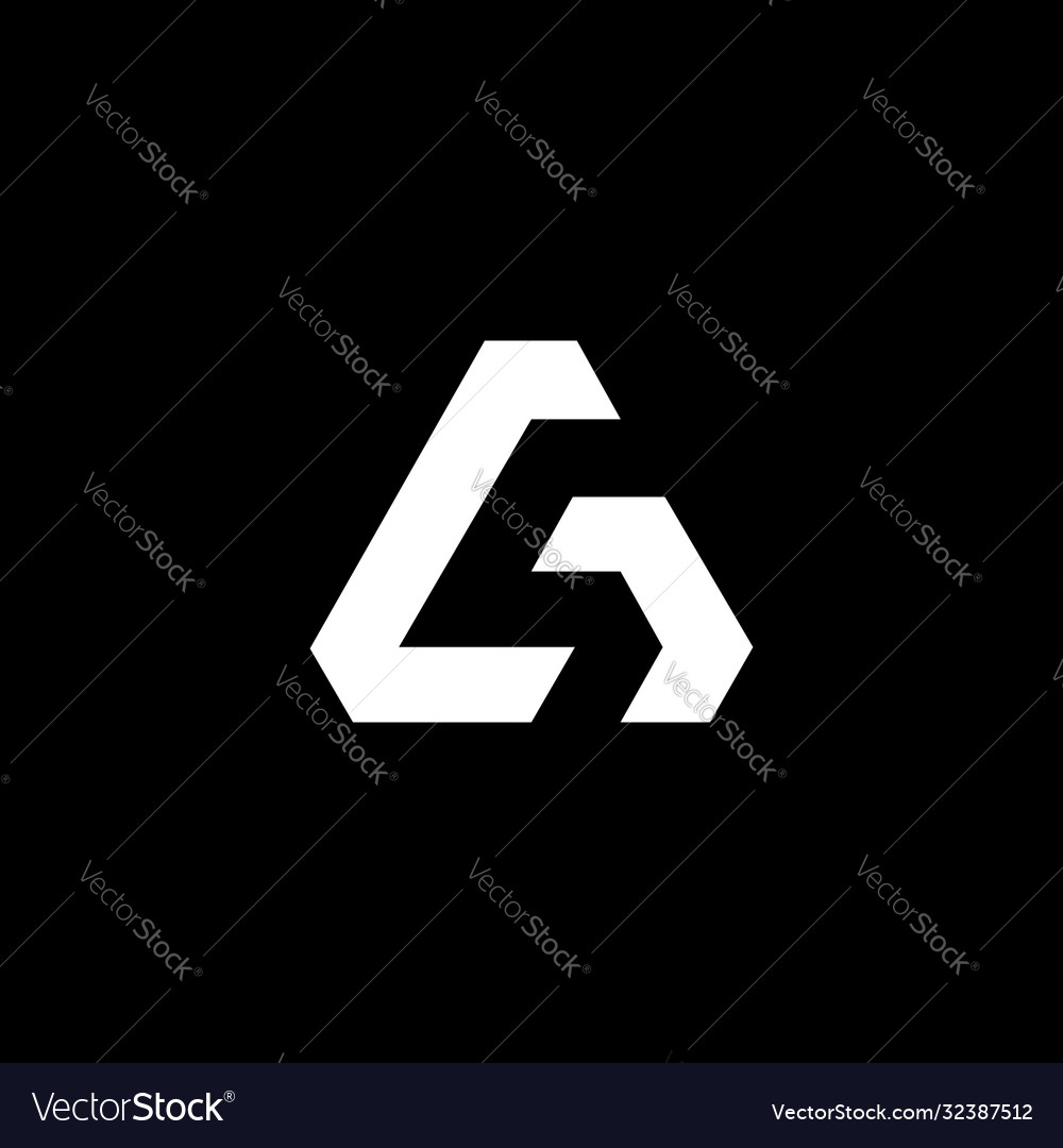 Gs Letter Logo Design Gs Sg Triangle Logo Circle Vector Image