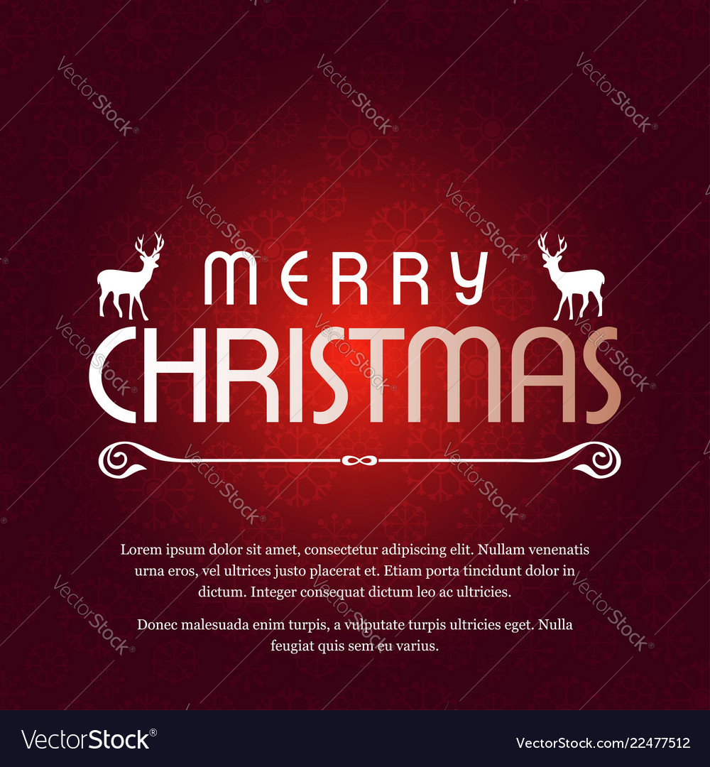 Merry christmas greetings design with dark