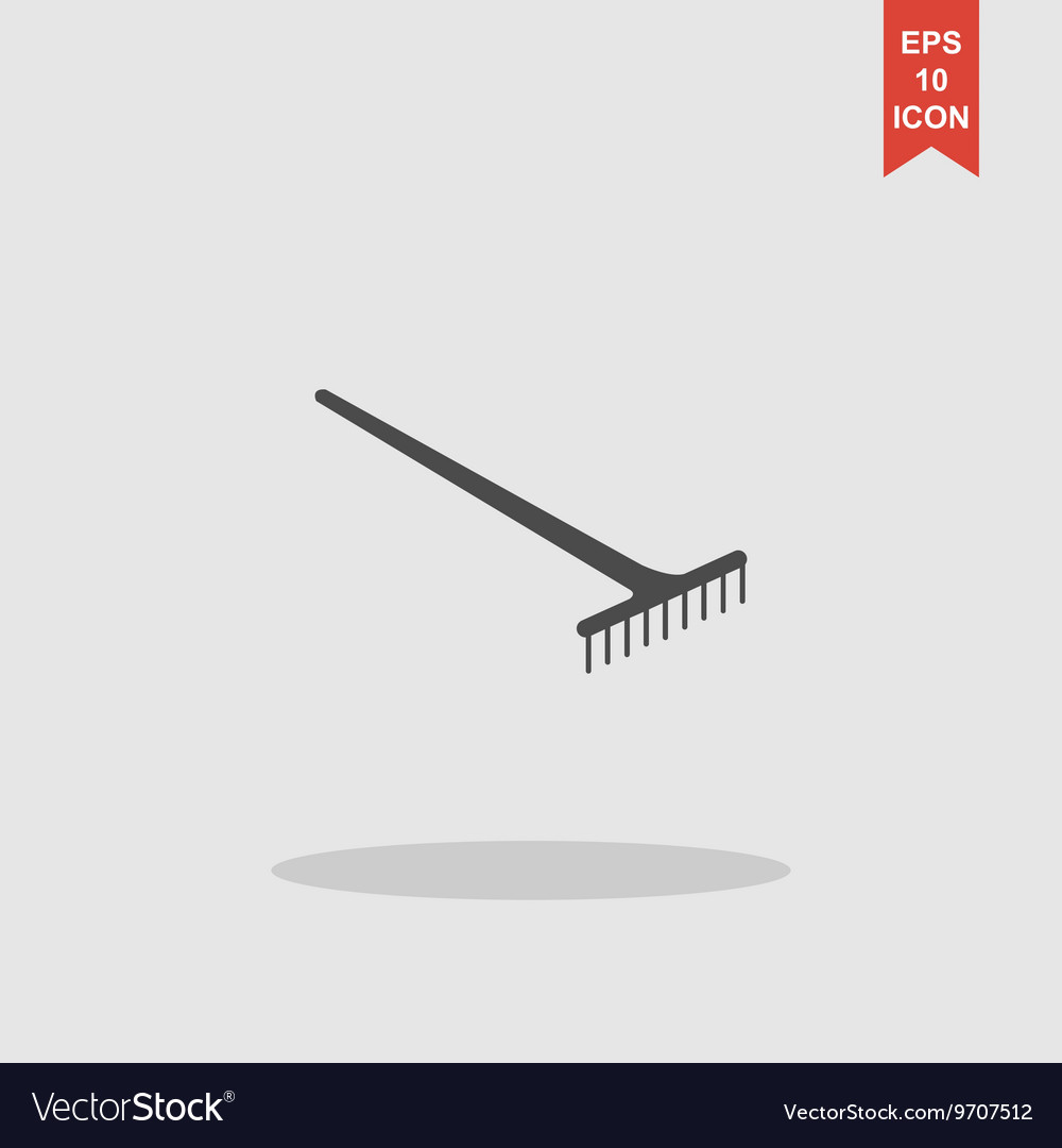 Rake icon concept for design
