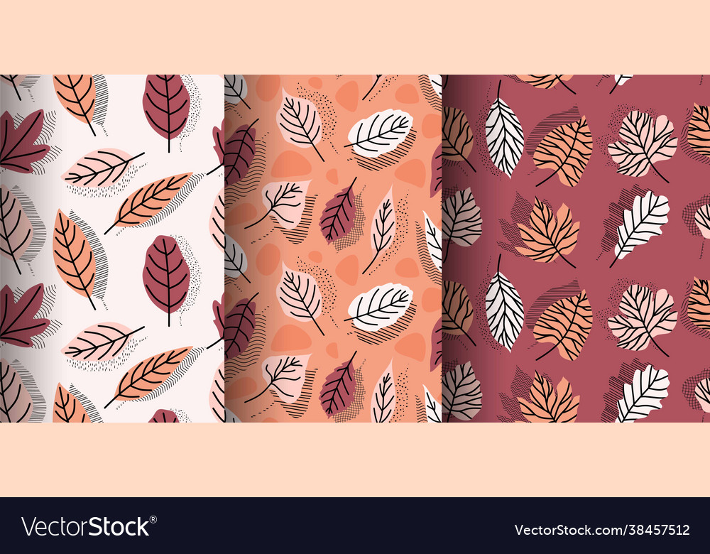 Seamless pattern with abstract leave vector image Seamless pattern with abstract leave