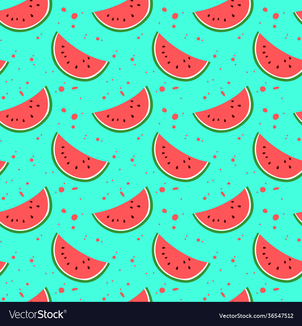 Seamless pattern with colorful watermelon