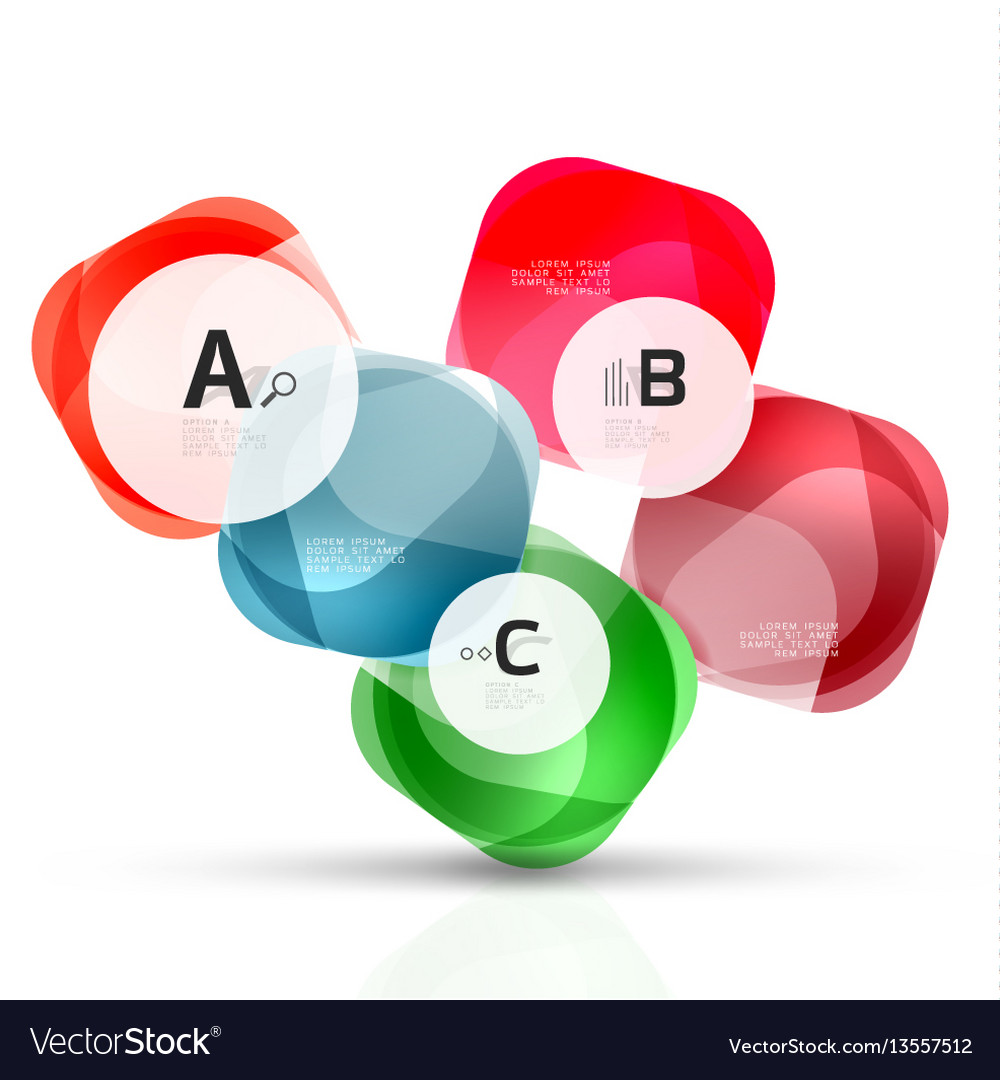 Shiny blank web option boxes vector image Shiny blank web option boxes
