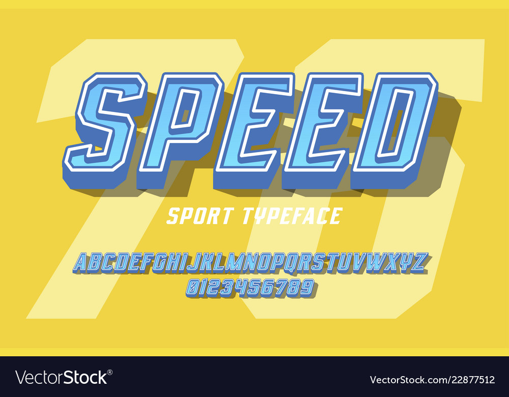 Sport team font vector image Sport team font