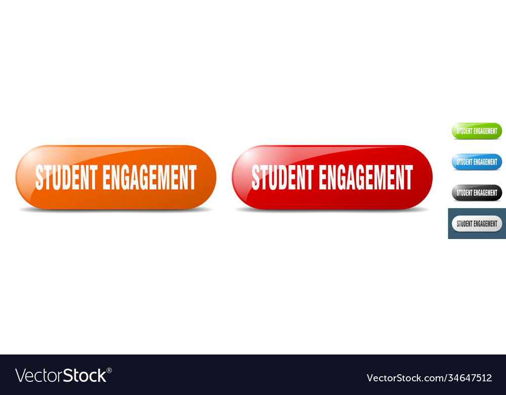 Student engagement button key sign push set