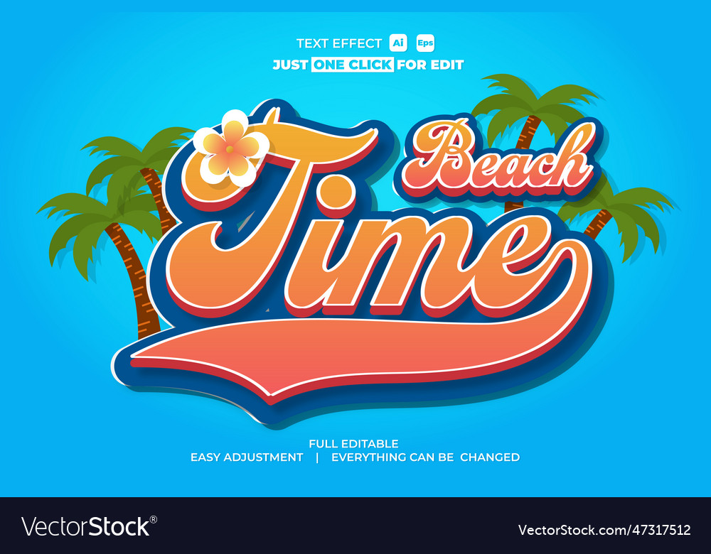 Summer event text effect editable