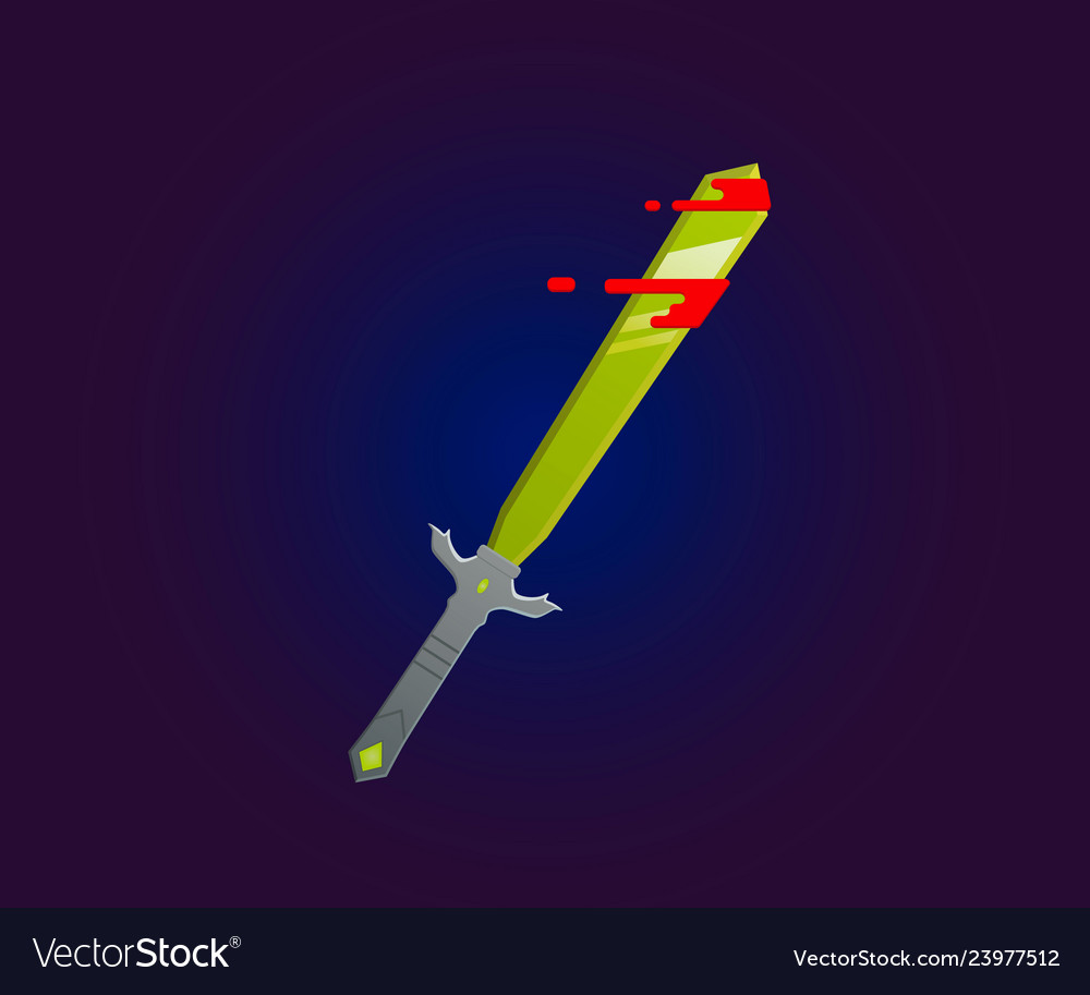Sword icon in flate style vector image Sword icon in flate style