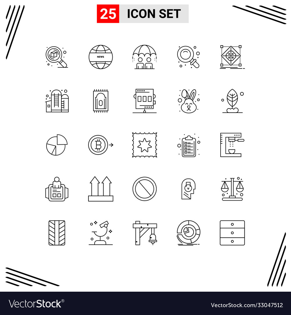 User interface pack 25 basic lines cluster
