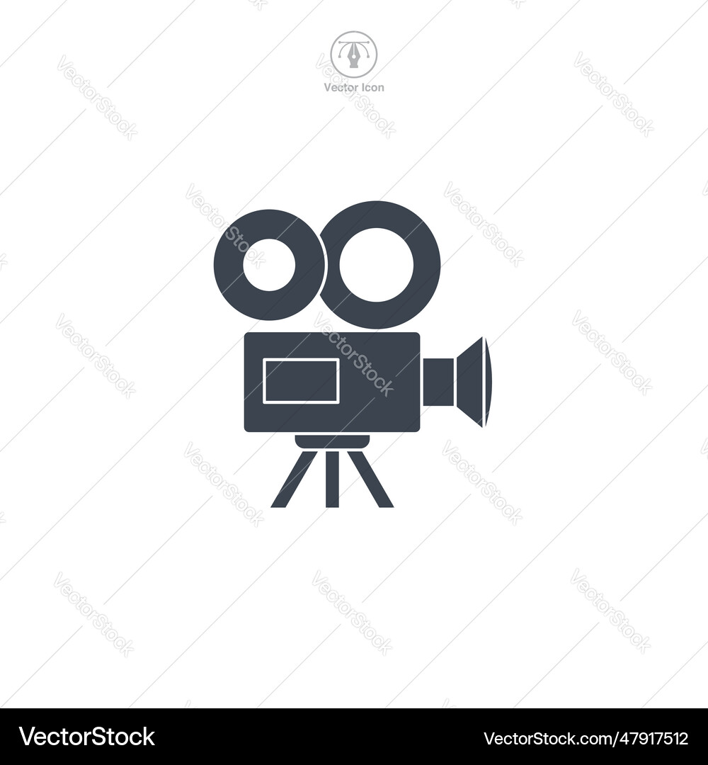 Video camera icon symbol isolated on white Vector Image