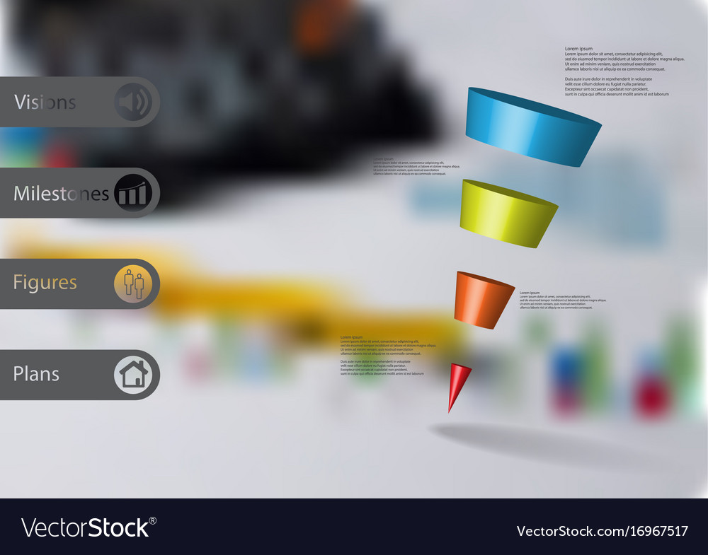 3d infographic template with sloping triangle