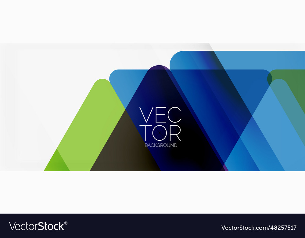 Abstract background color transparent triangles
