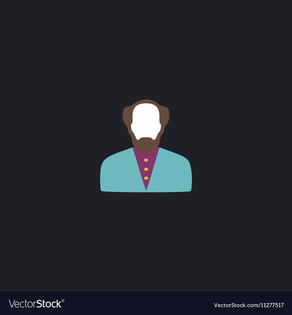 Bald man computer symbol