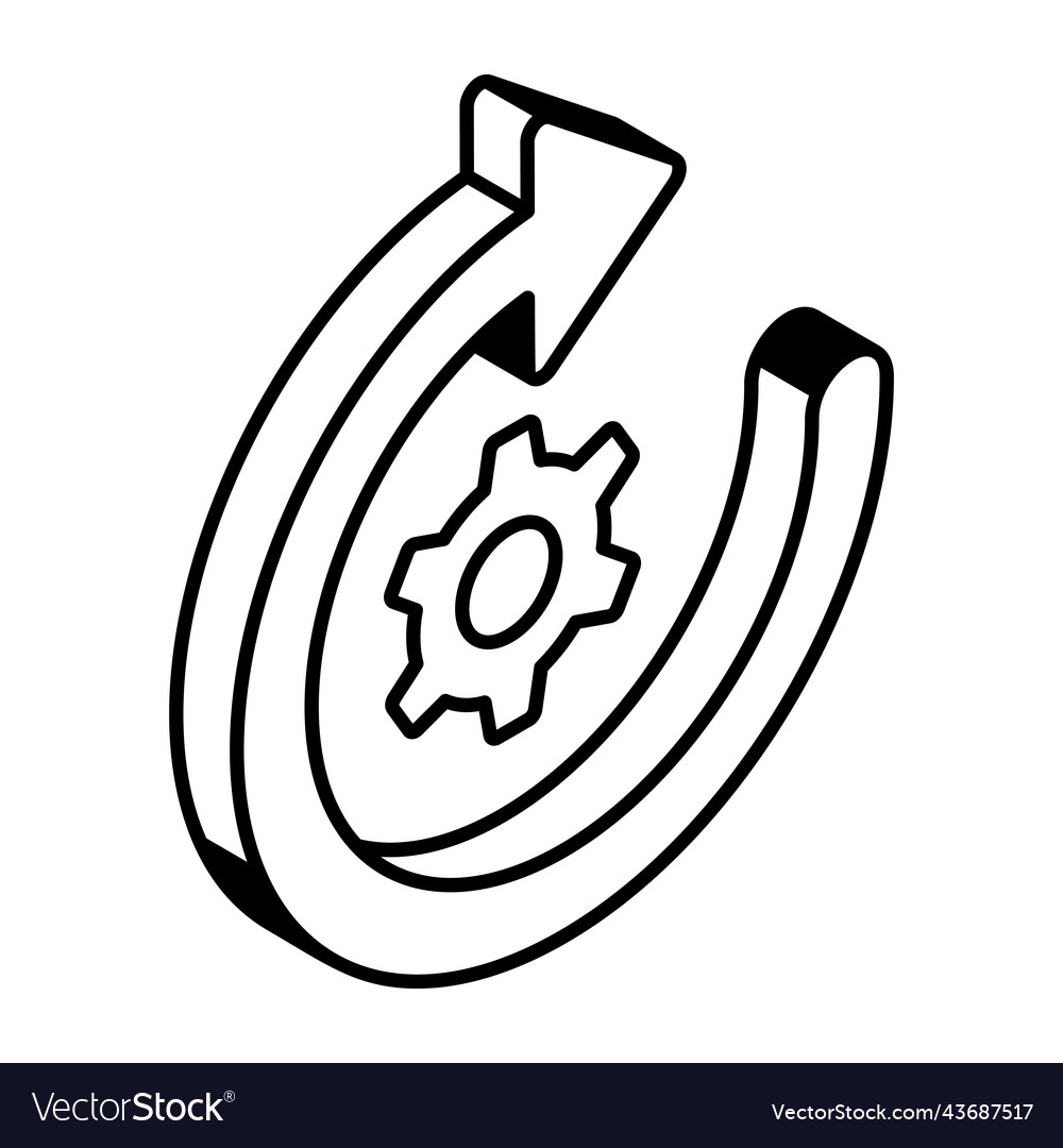Check out isometric outline icon of backup process