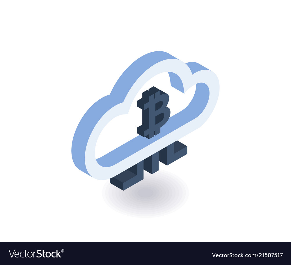 Cloud technologies isometric icon