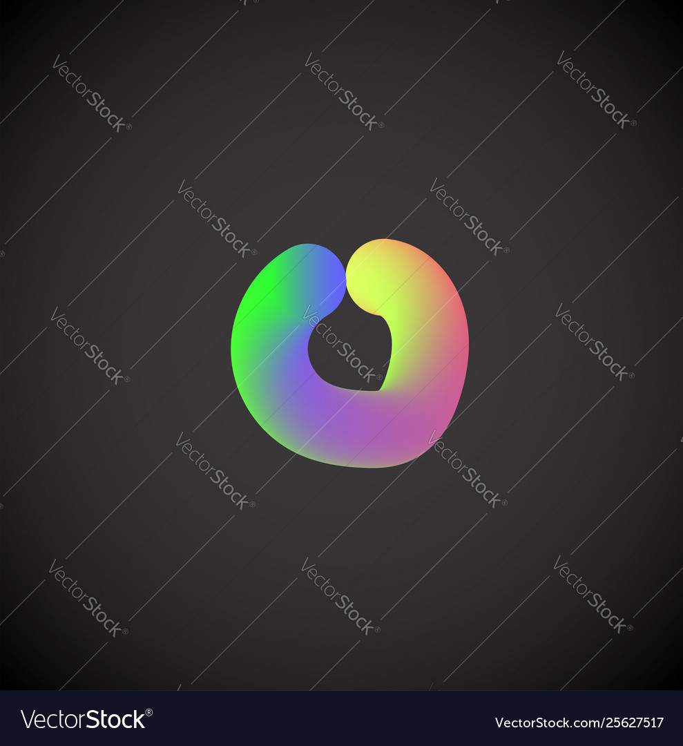 Colorful character from a font set
