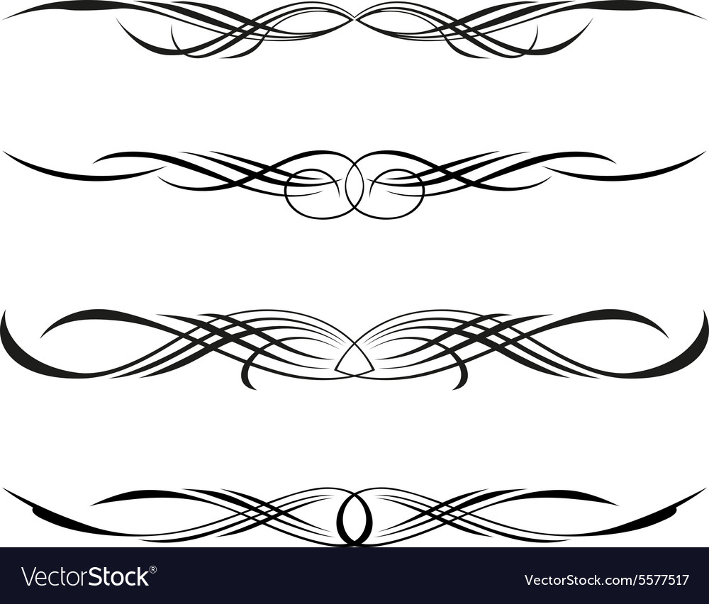 Decorative elements border and page rules Vector Image