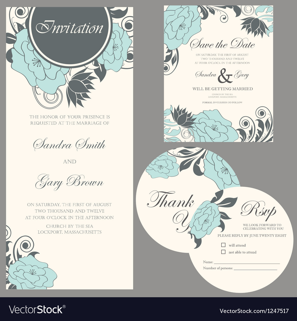 Elegant Floral Wedding Set