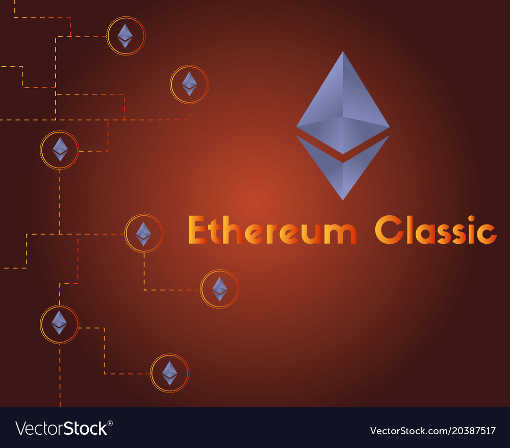 Ethereum classic technology blockchain background