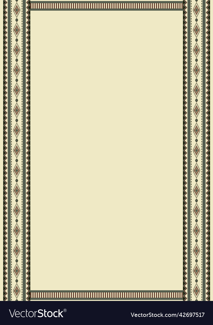 Ethnic pattern background with copy space vector image Ethnic pattern background with copy space