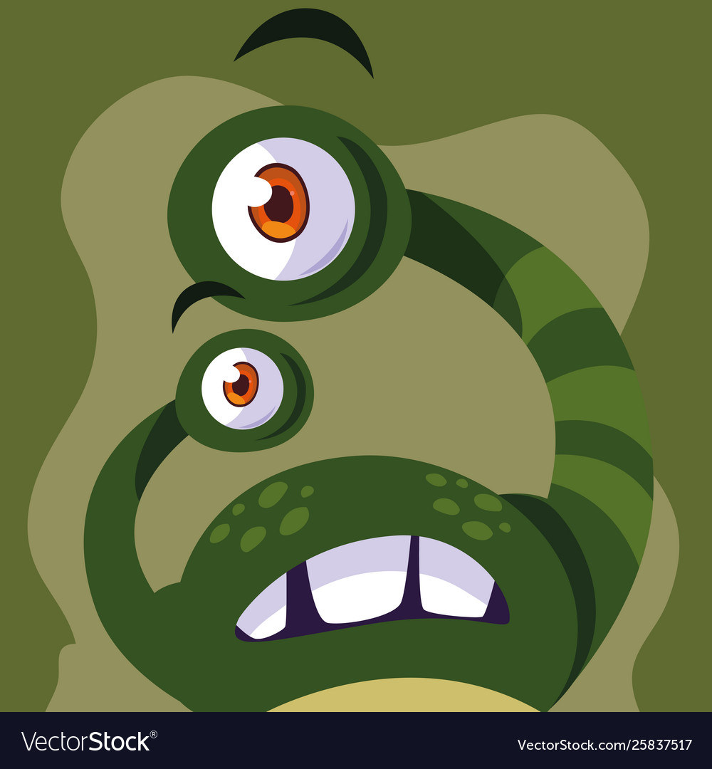 Grün Monster Cartoon Design-Symbol