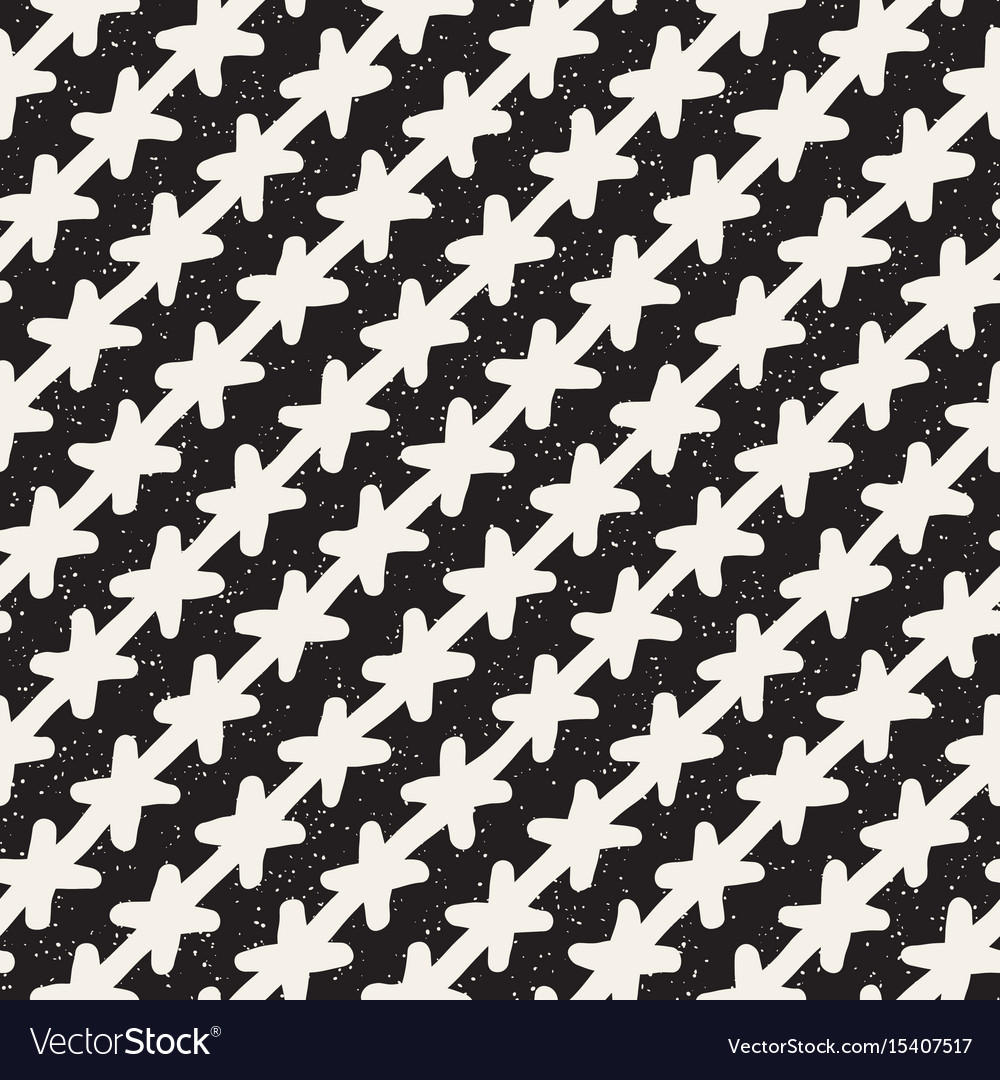 Hand drawn black and white ink abstract seamless