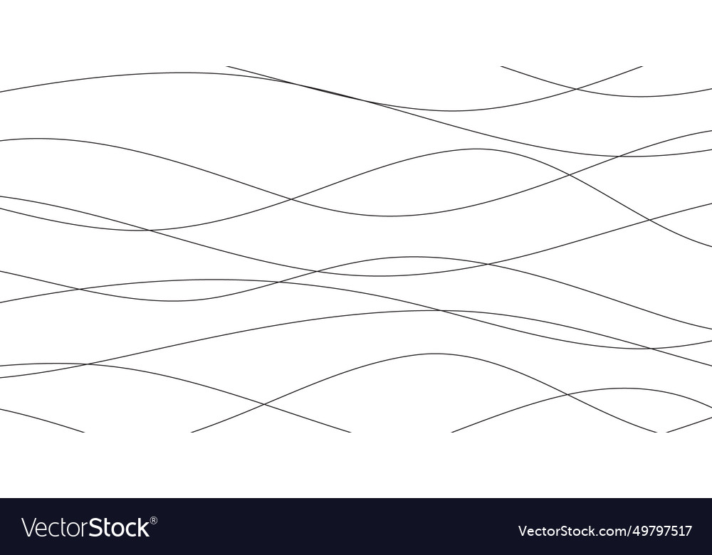 Hand drawn lines abstract pattern wave simple