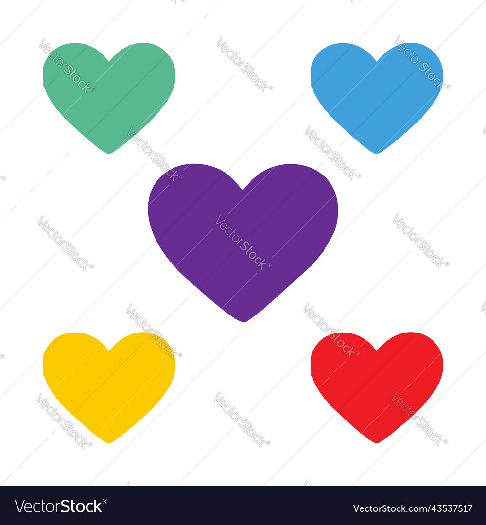Heart symbol in various color variants