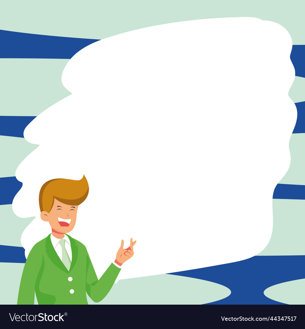 Instructor drawing pointing stick on empty Vector Image Instructor drawing pointing stick on empty