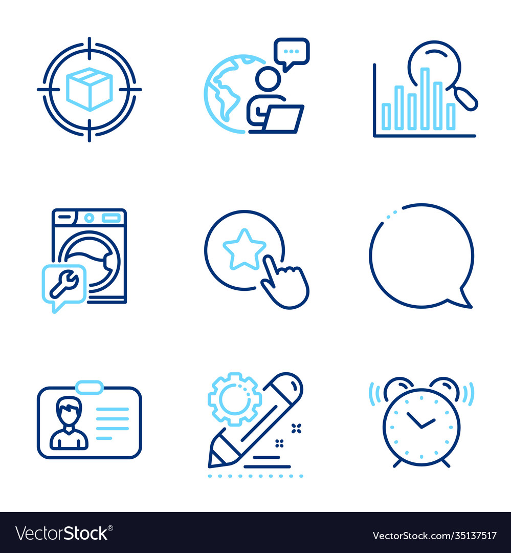 Line icons set included icon as project edit