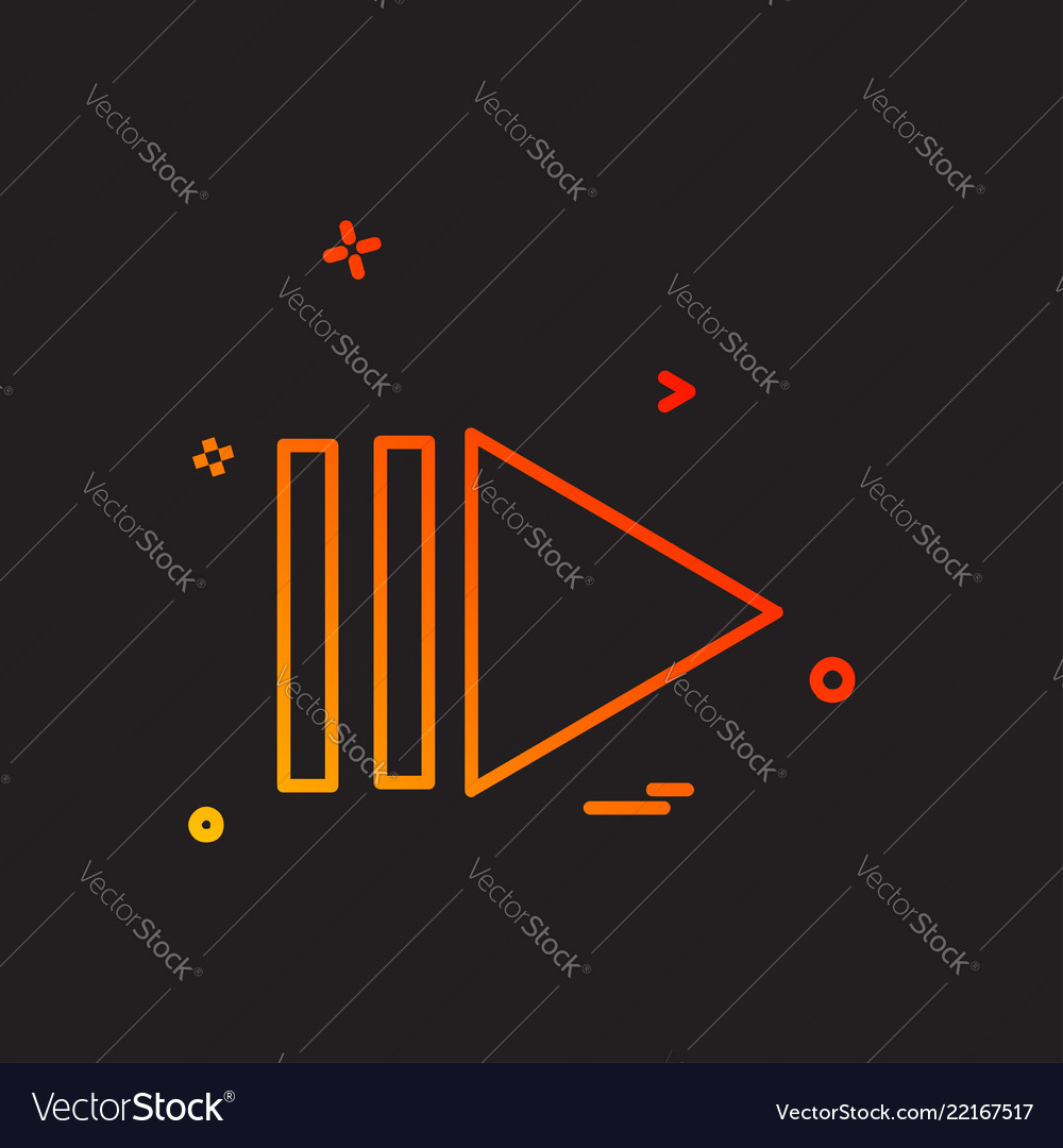 Next button icon design vector image Next button icon design