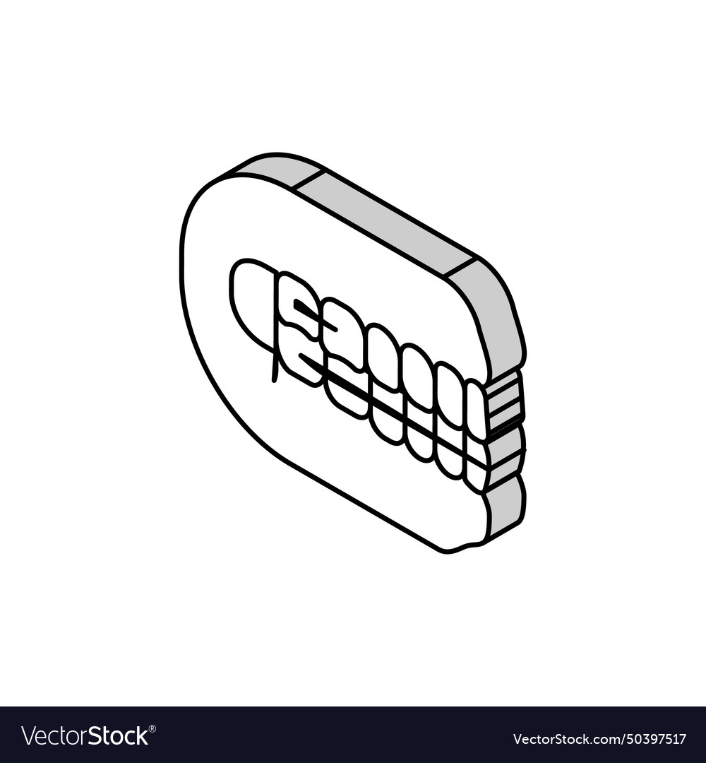 Orthodontik Zahnpflege isometrische Ikone