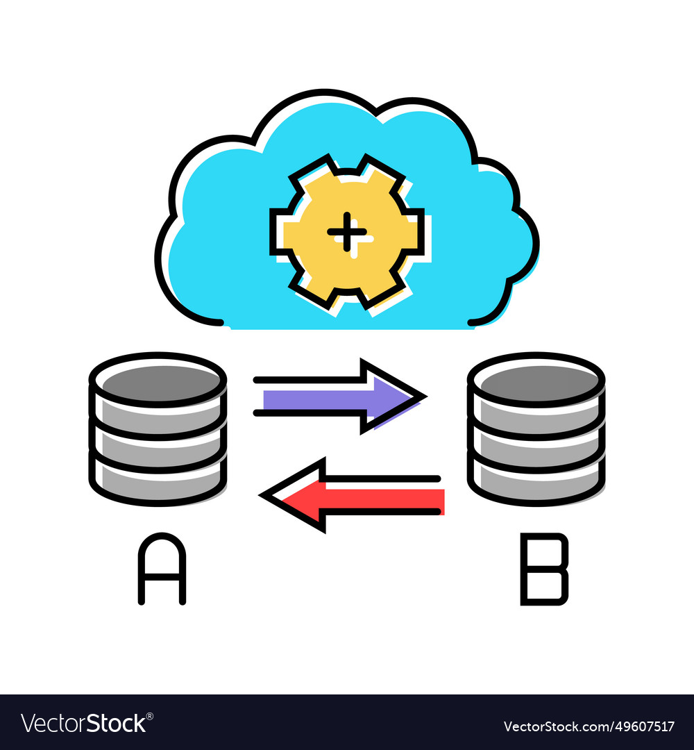 Replication database color icon