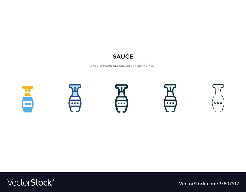 Sauce icon in different style two colored