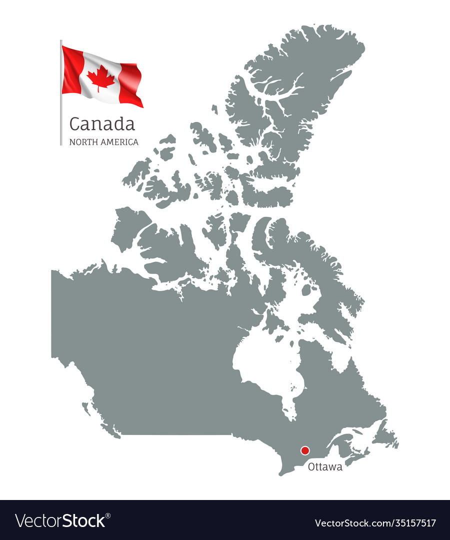 Silhouette canada country map