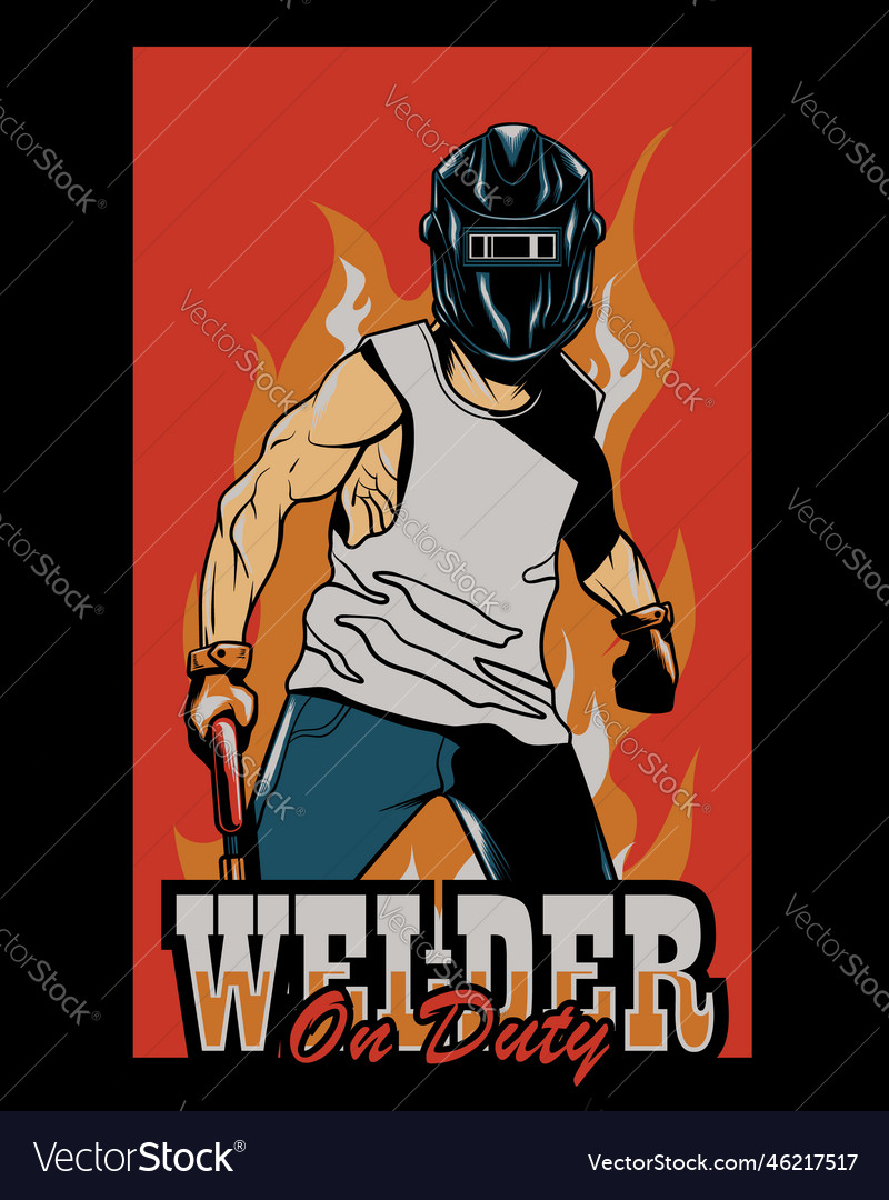 Welder on duty