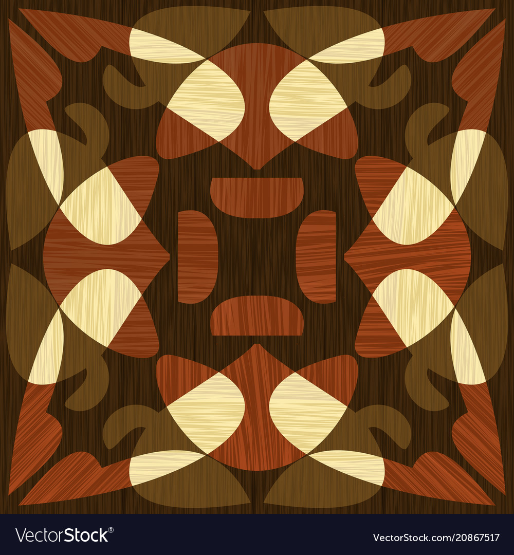 Wooden inlay light and dark wood patterns wooden Vector Image