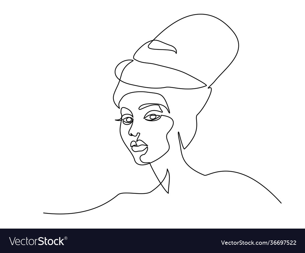 Abstract portrait pretty young woman african Vector Image