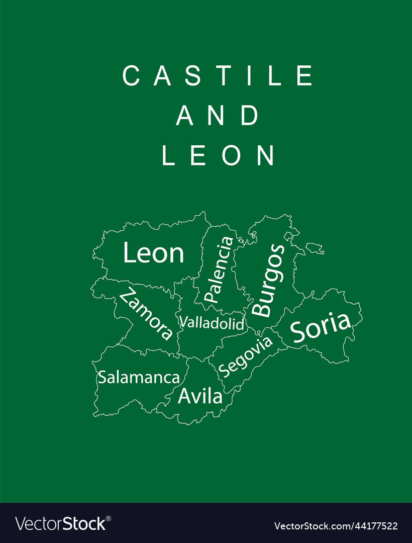 Autonomous community castile and leon map line