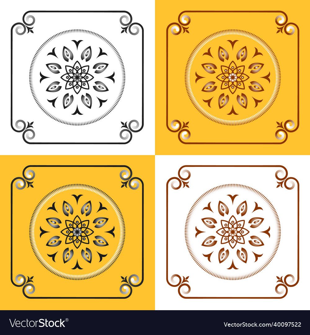 Beautiful texture tile with lotus pattern in two vector image Beautiful texture tile with lotus pattern in two