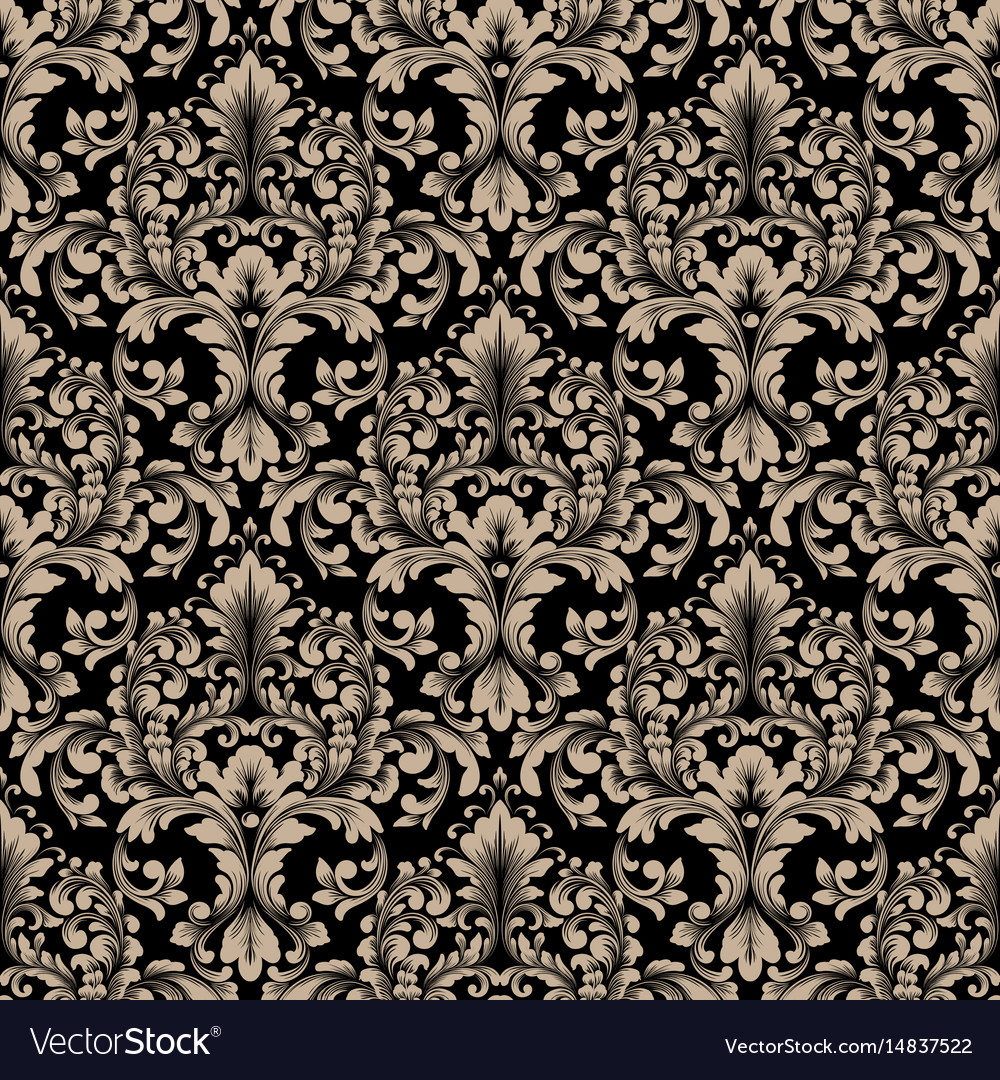Damask seamless pattern background