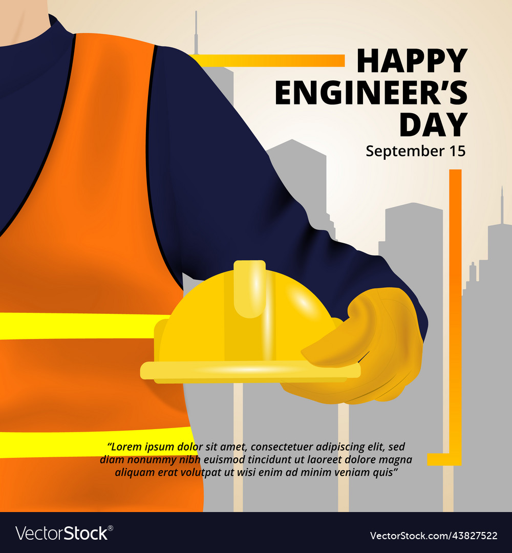 Engineers day background with an engineer uniform