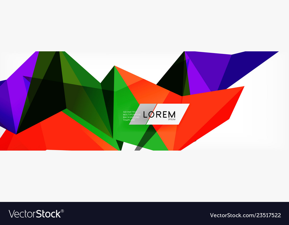 Mosaic triangular low poly style abstract vector image Mosaic triangular low poly style abstract