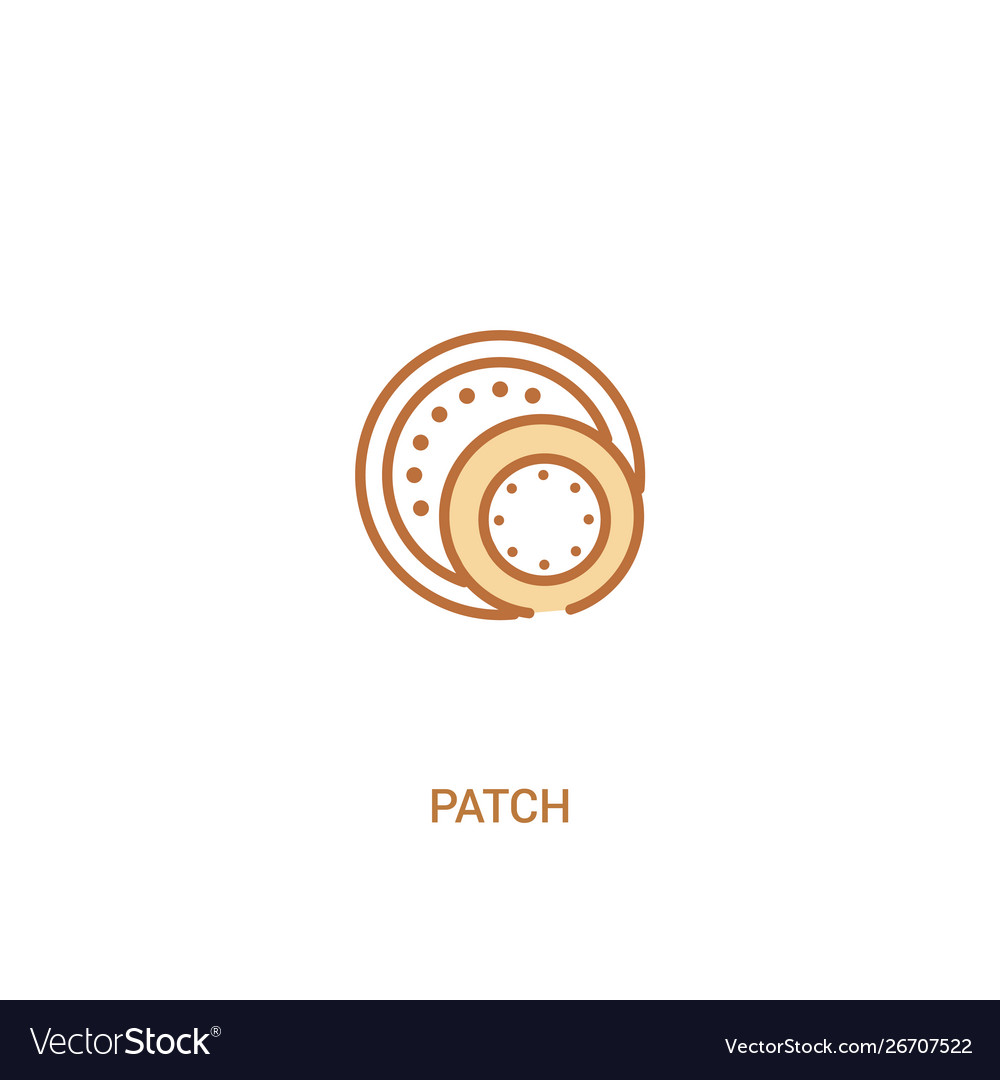 Patch concept 2 colored icon simple line element vector image Patch concept 2 colored icon simple line element
