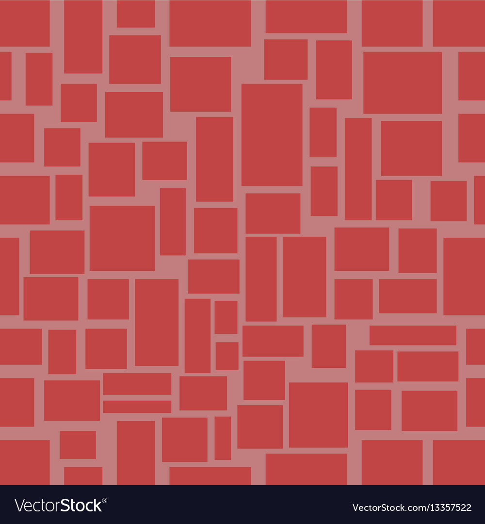 Seamless background with red uneven rectangle