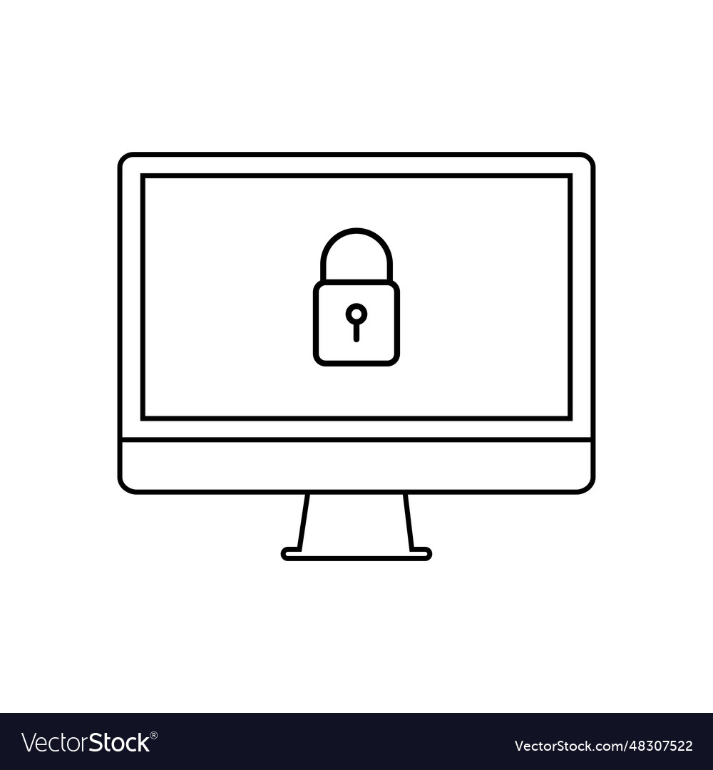 Sicherheit Computer Schloss Symbol Logo Design Elementweb vector image Sicherheit Computer Schloss Symbol Logo Design Elementweb