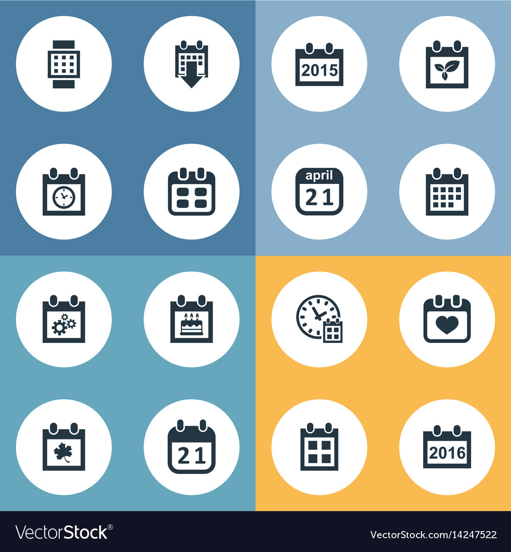 Set of simple date icons