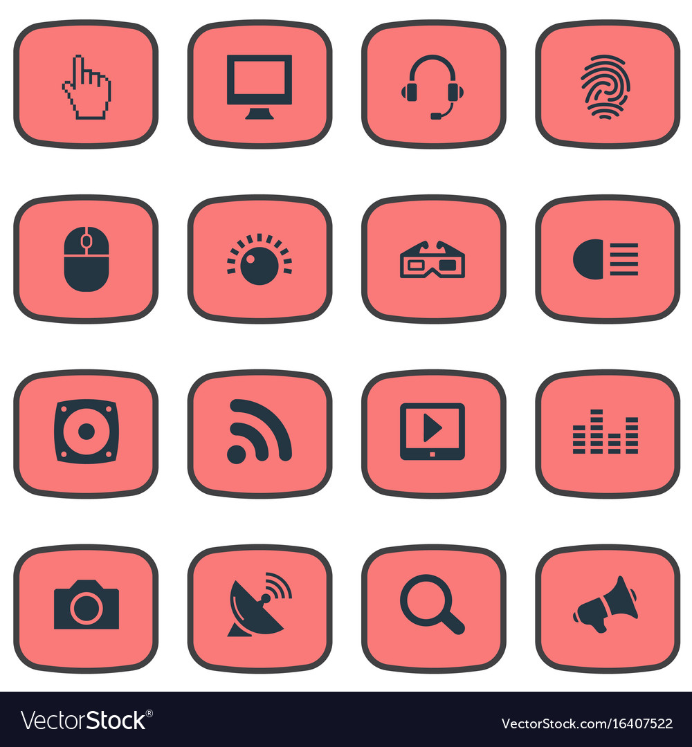 Set of simple gadget icons