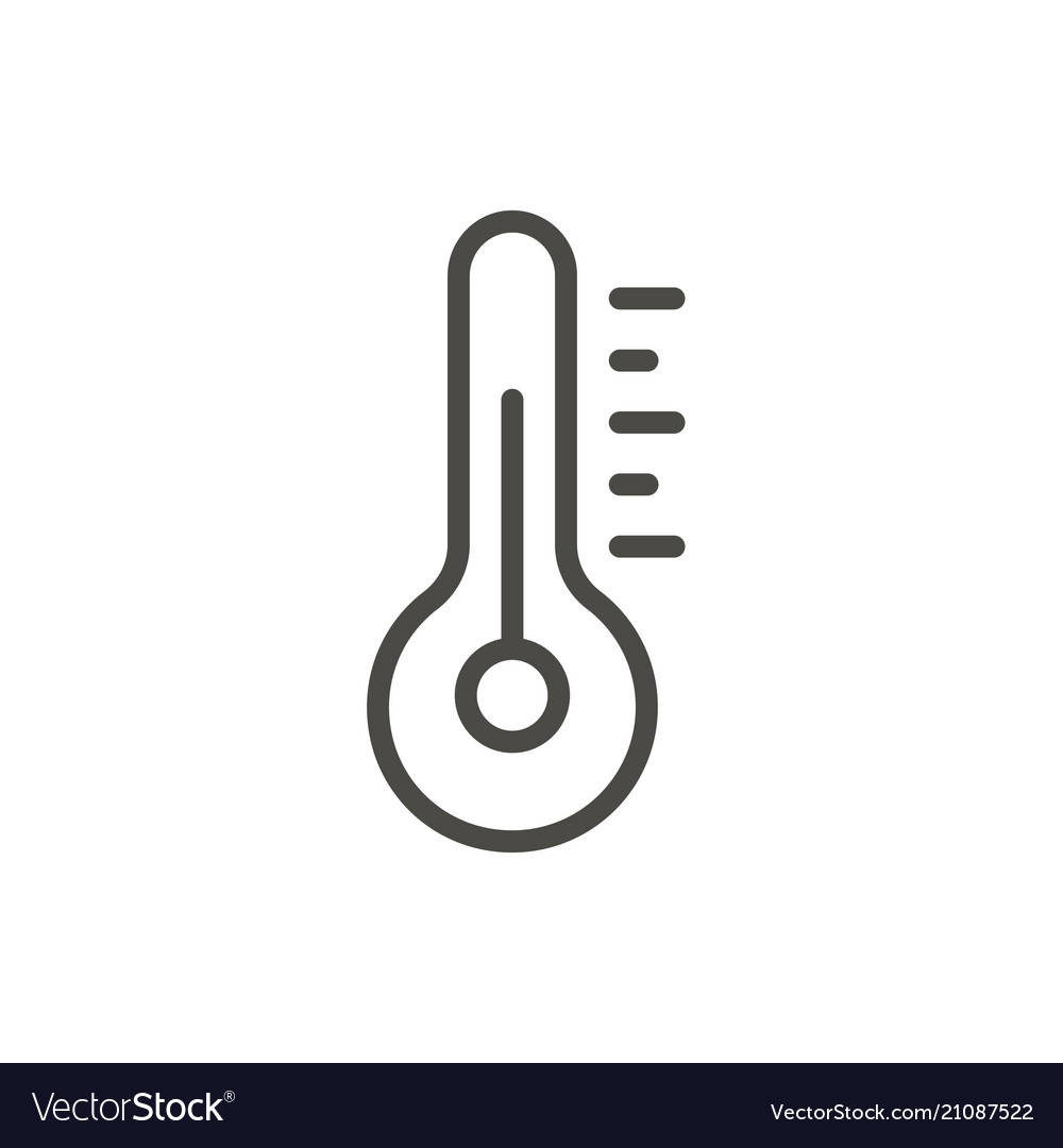 Thermometer Icon - Line Style